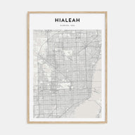 Hialeah Map Portrait Poster