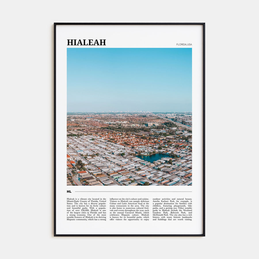 Hialeah Travel Color Poster
