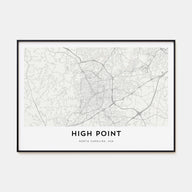 High Point Map Landscape Poster