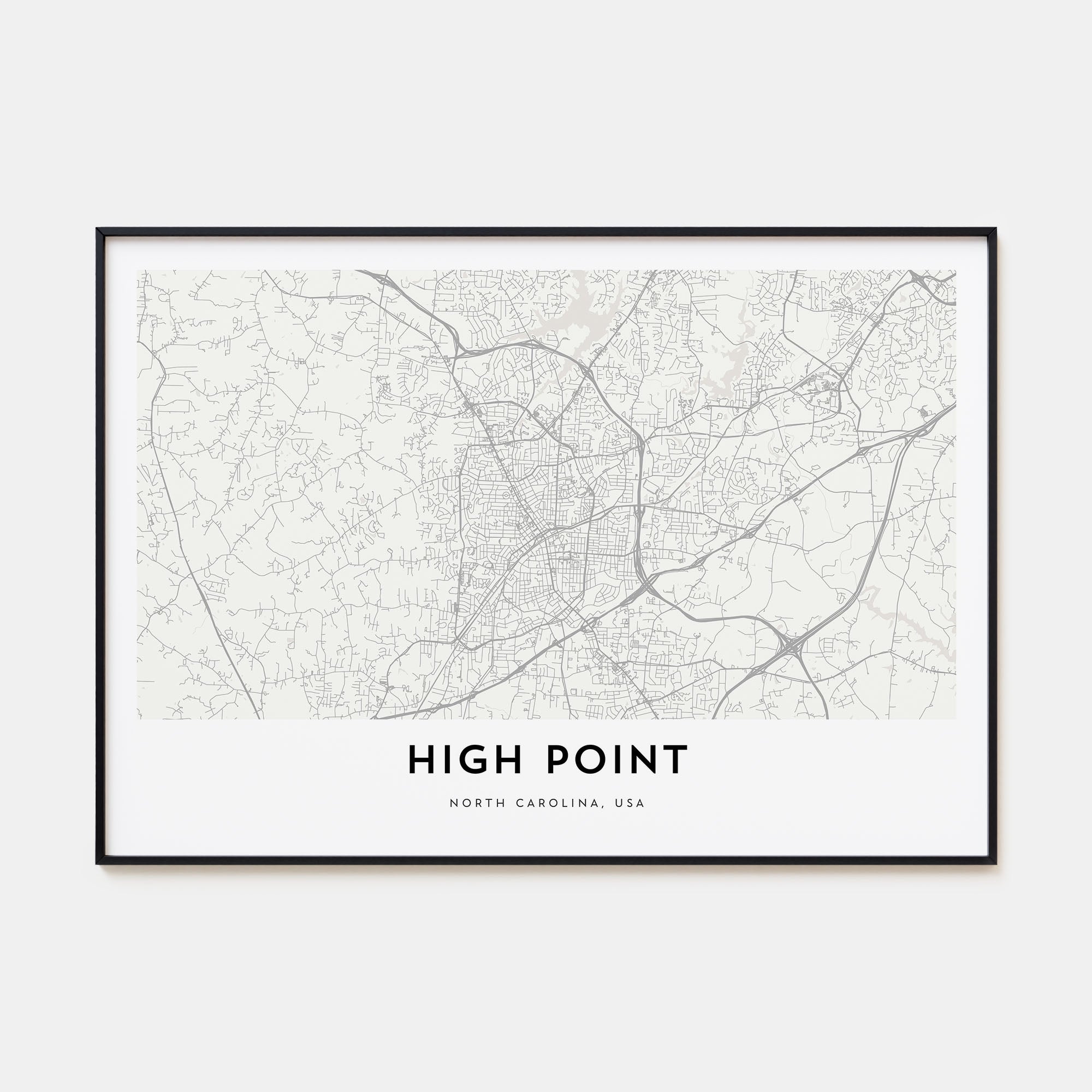 High Point Map Landscape Poster