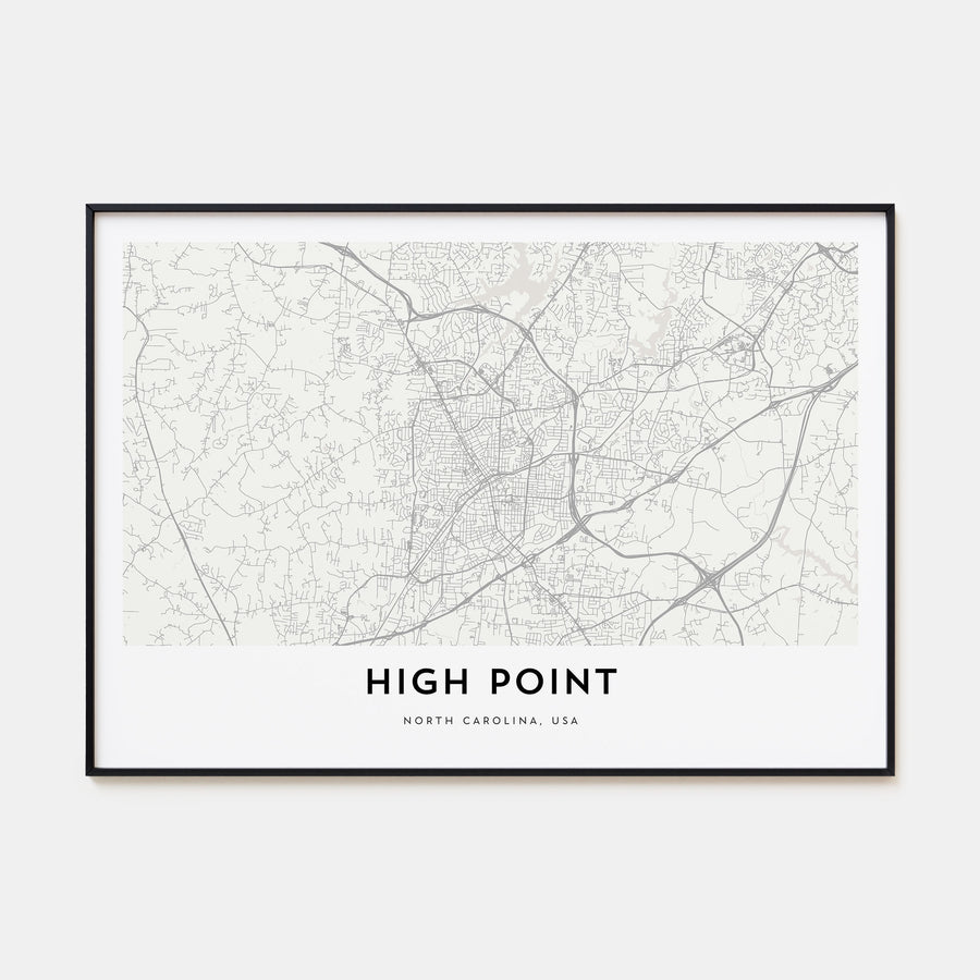 High Point Map Landscape Poster