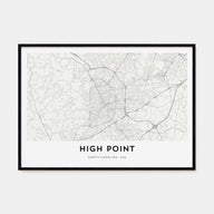 High Point Map Landscape Poster