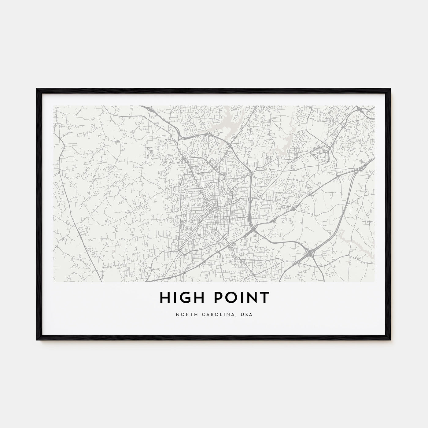 High Point Map Landscape Poster