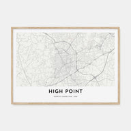 High Point Map Landscape Poster