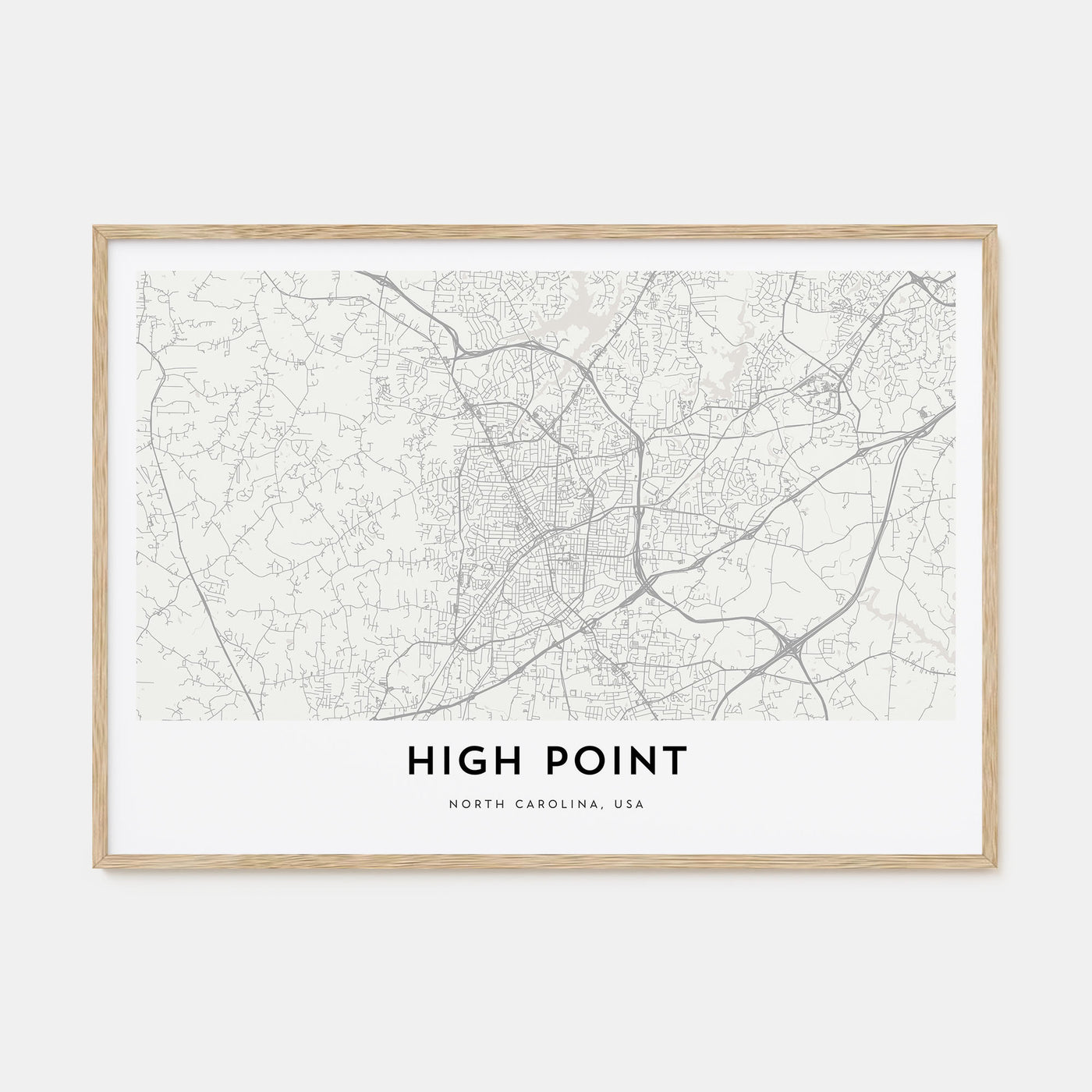High Point Map Landscape Poster