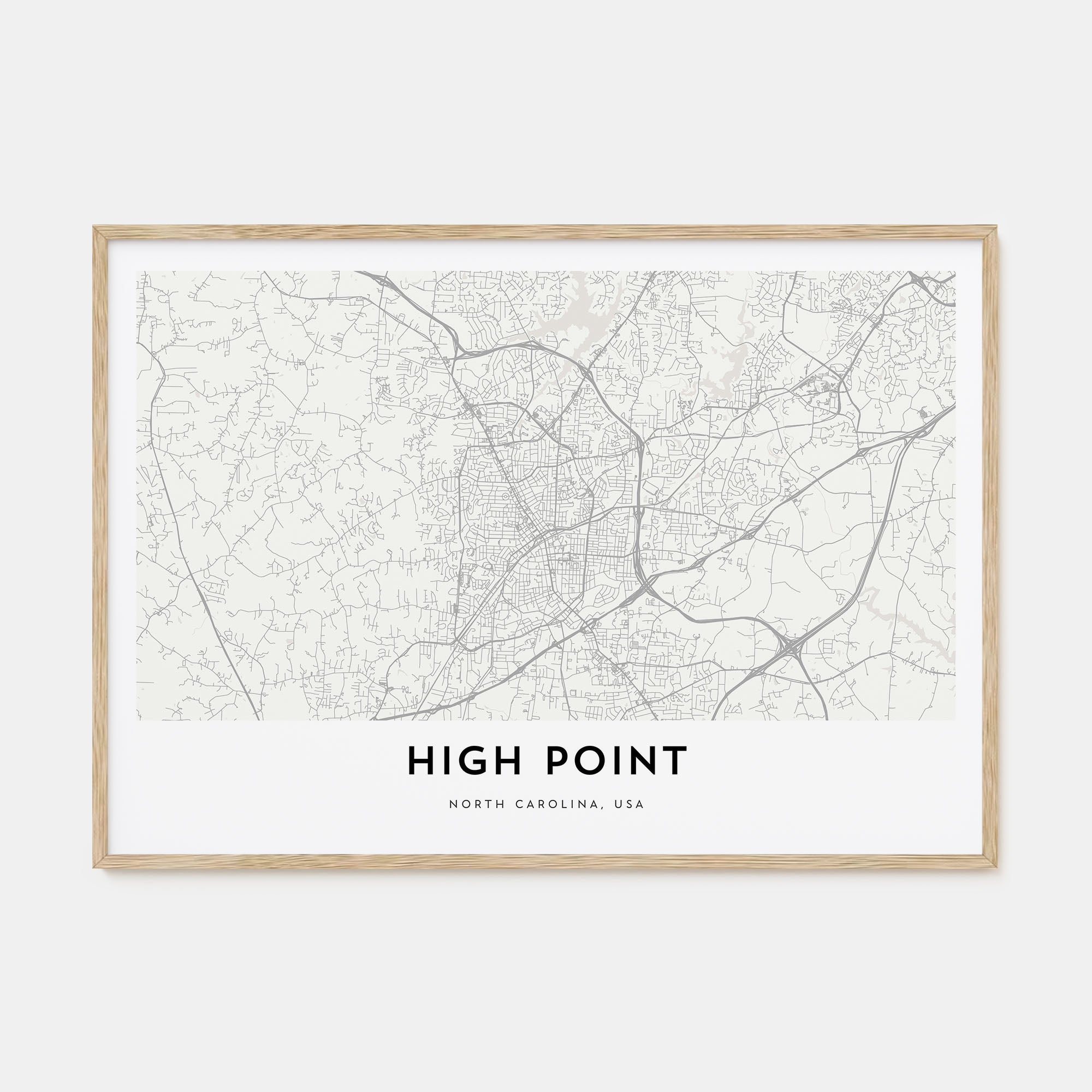 High Point Map Landscape Poster