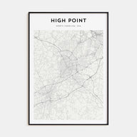 High Point Map Portrait Poster