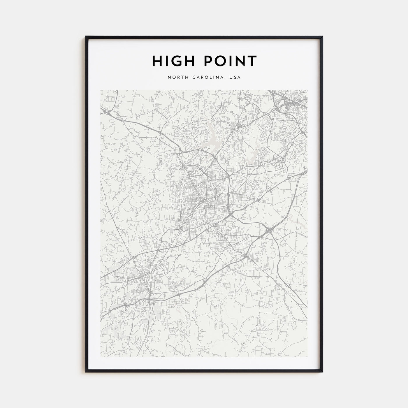High Point Map Portrait Poster