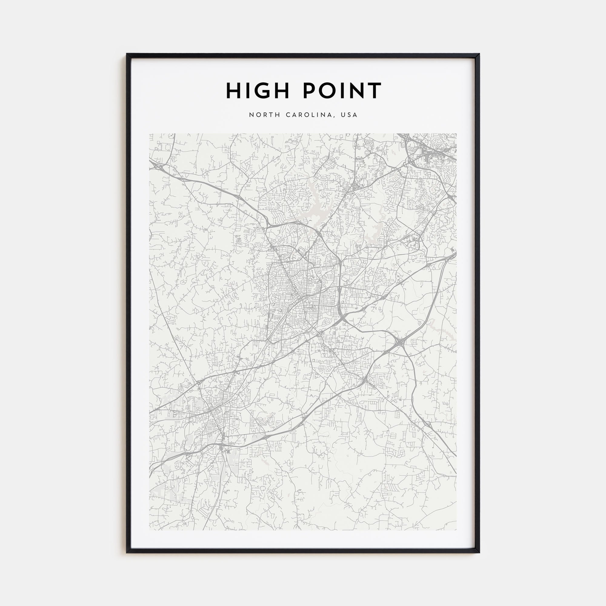 High Point Map Portrait Poster
