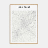High Point Map Portrait Poster
