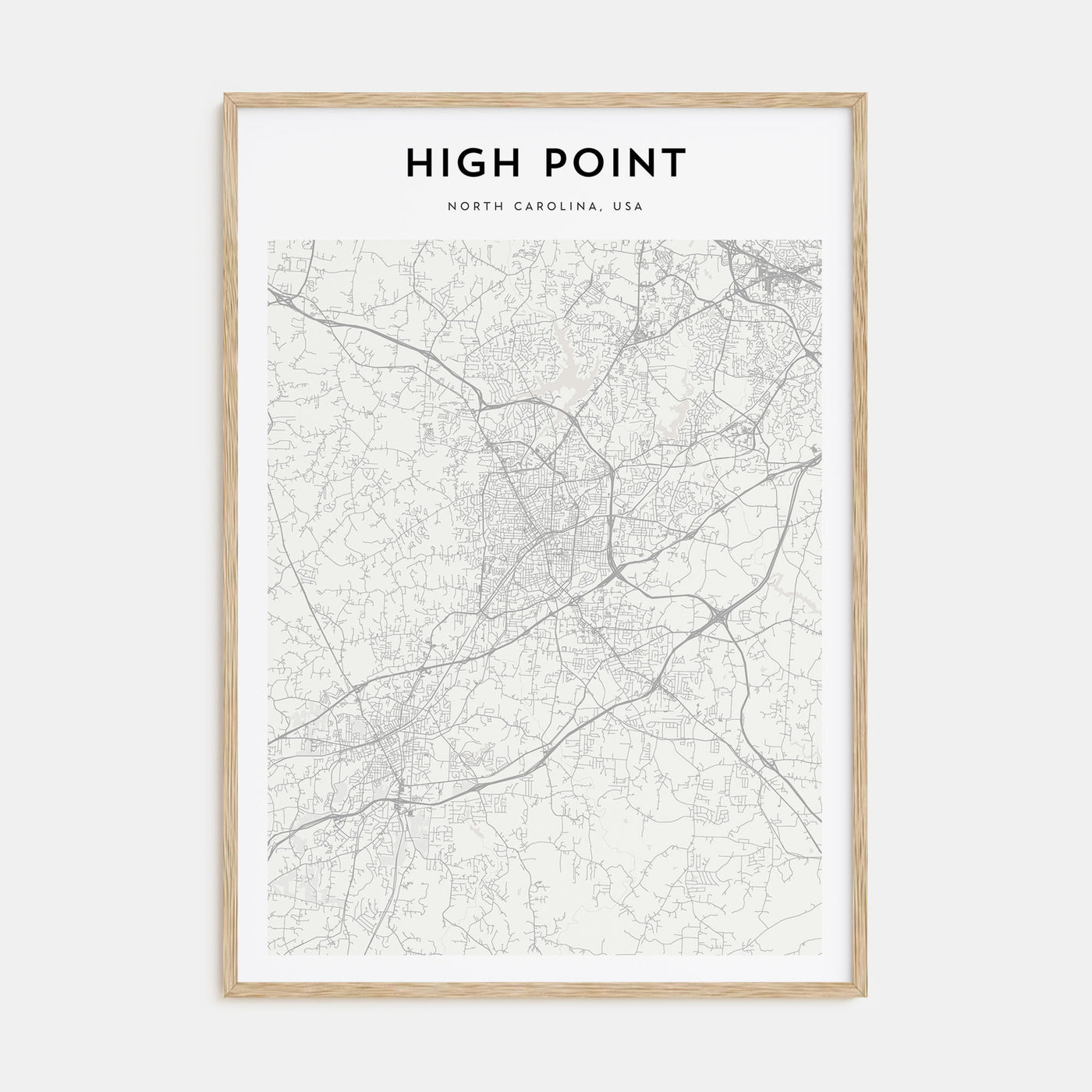 High Point Map Portrait Poster