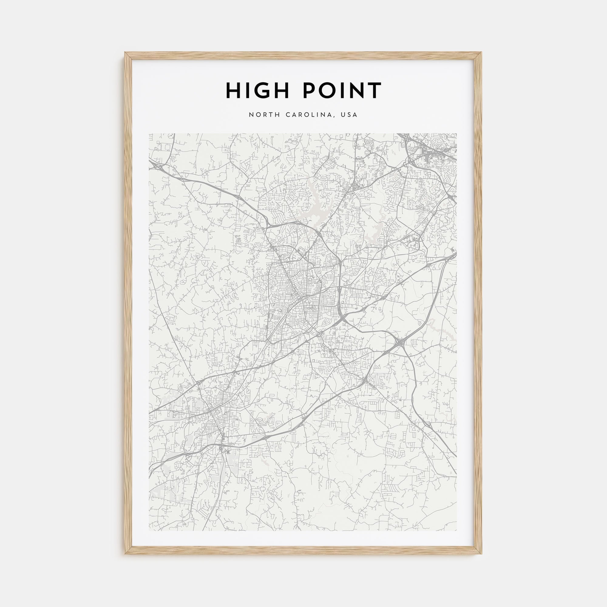 High Point Map Portrait Poster