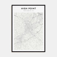 High Point Map Portrait Poster