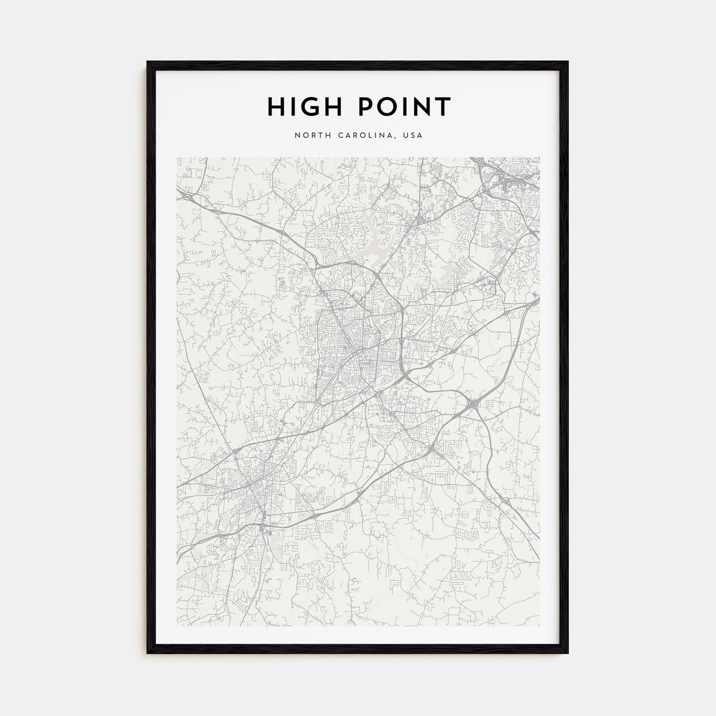 High Point Map Portrait Poster