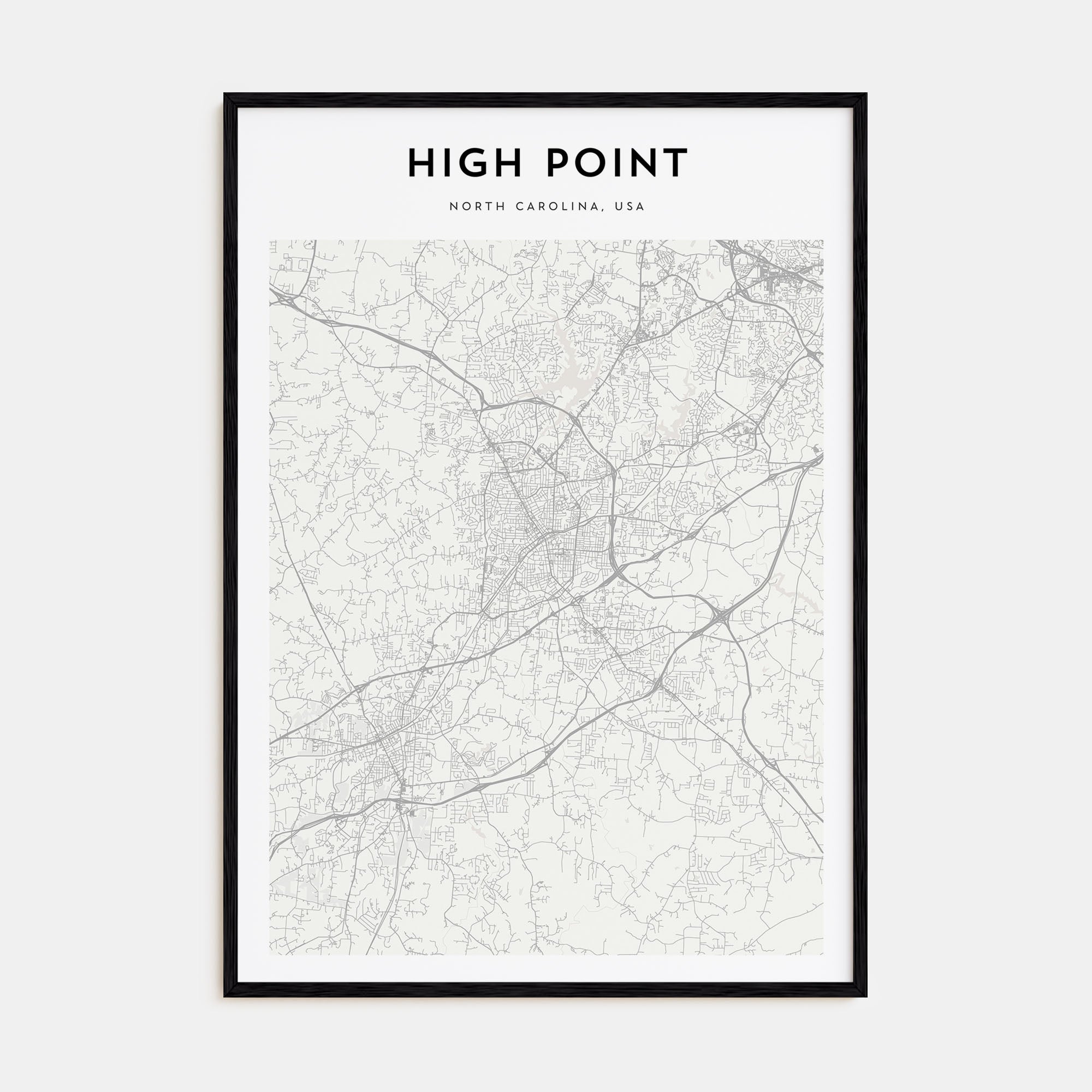 High Point Map Portrait Poster