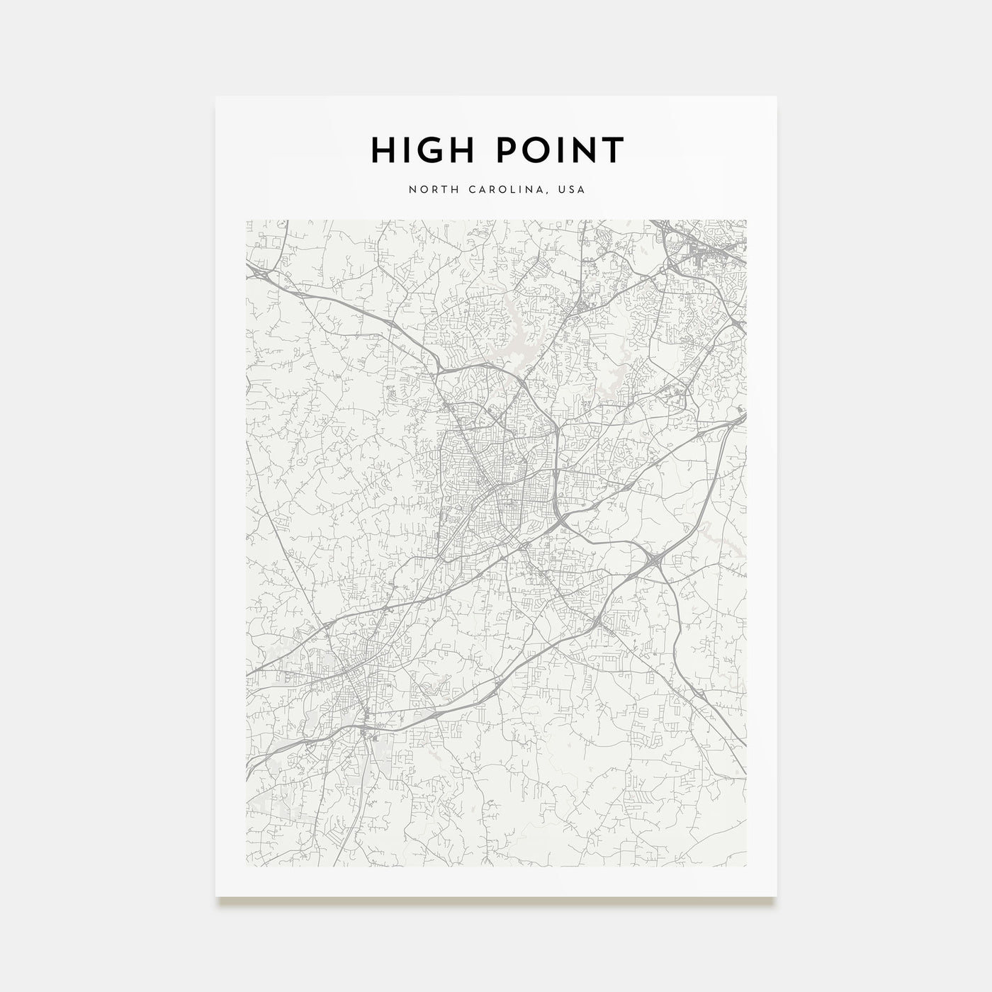 High Point Map Portrait Poster