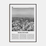 Highland Park Travel B&W Poster