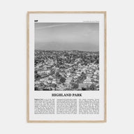 Highland Park Travel B&W Poster