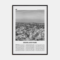 Highland Park Travel B&W Poster