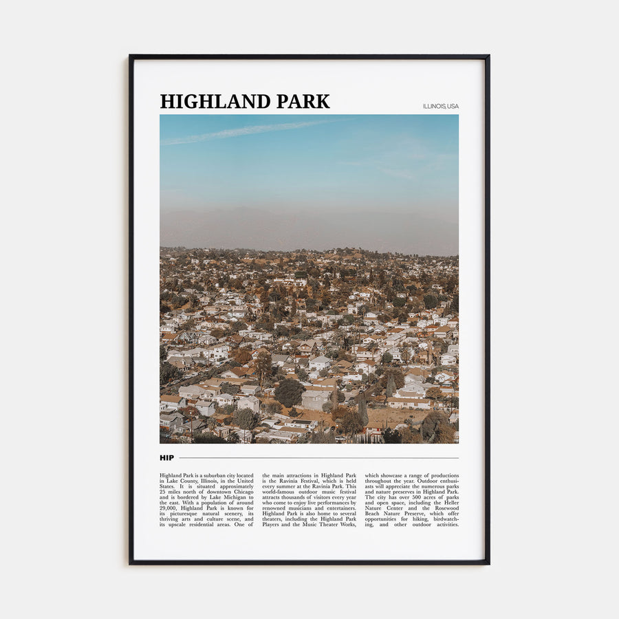 Highland Park Travel Color Poster