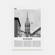 Hildesheim Travel B&W Poster