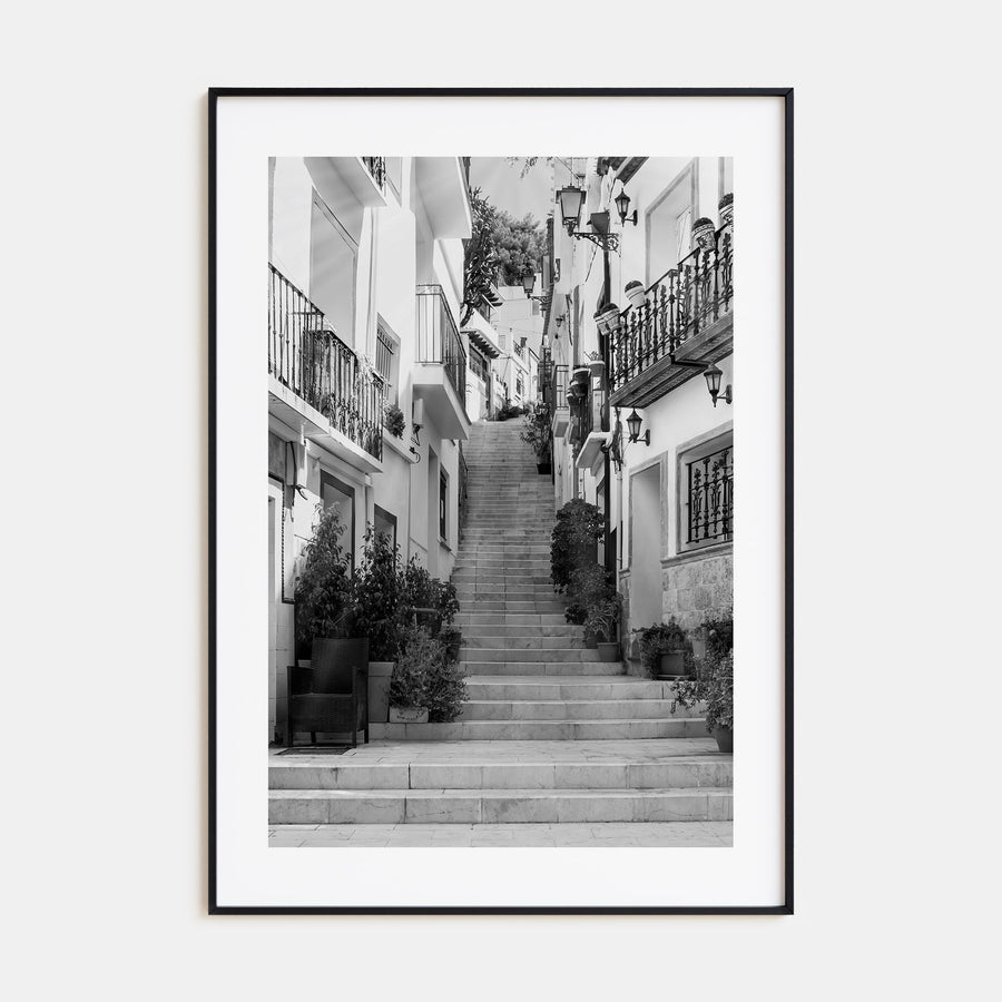 Hillside Houses Photo B&W No 2 Poster
