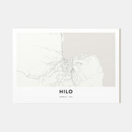 Hilo Map Landscape Poster