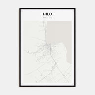 Hilo Map Portrait Poster