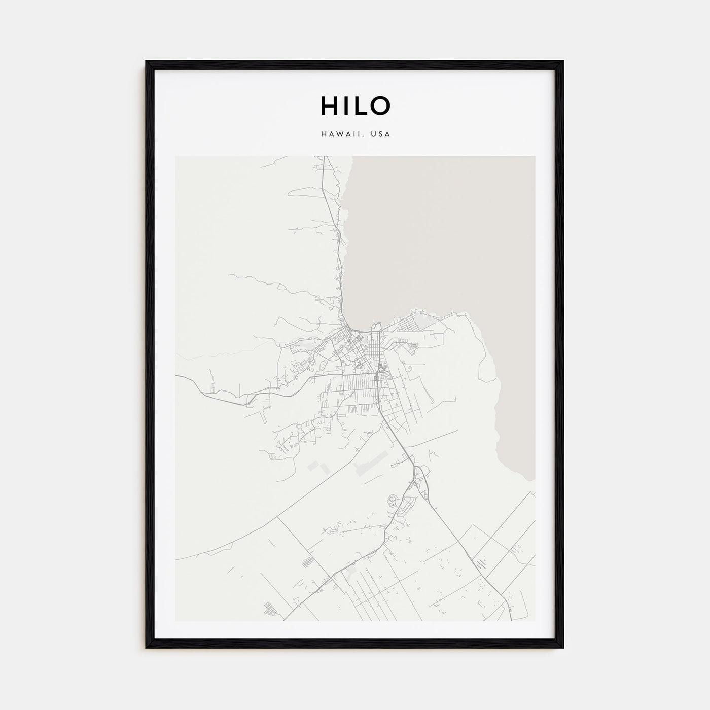 Hilo Map Portrait Poster