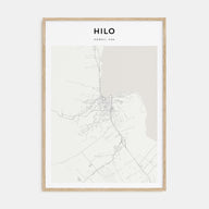 Hilo Map Portrait Poster