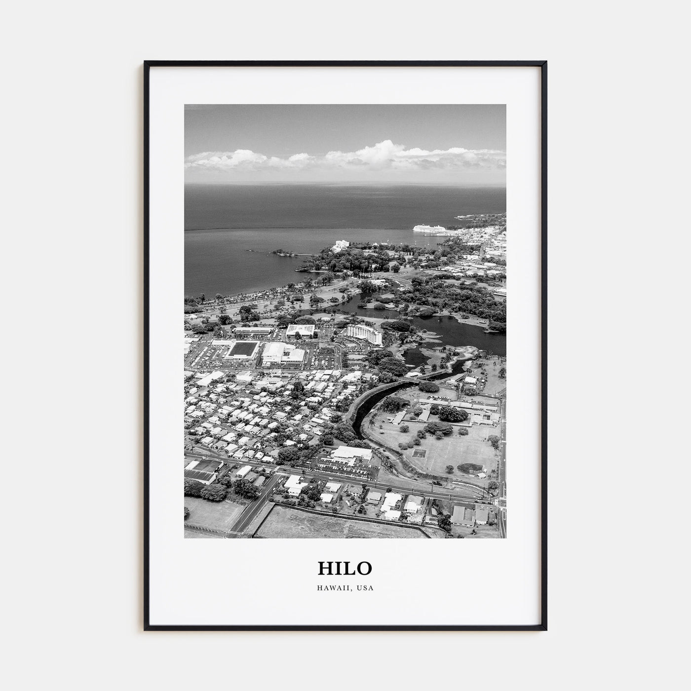 Hilo Portrait B&W Poster