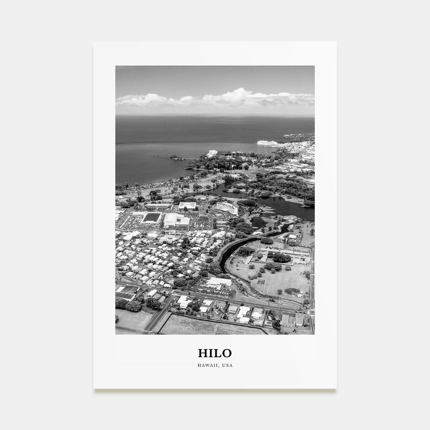 Hilo Portrait B&W Poster
