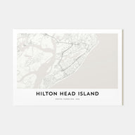 Hilton Head Island Map Landscape Poster