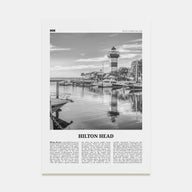 Hilton Head Island Travel B&W Poster