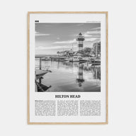 Hilton Head Island Travel B&W Poster