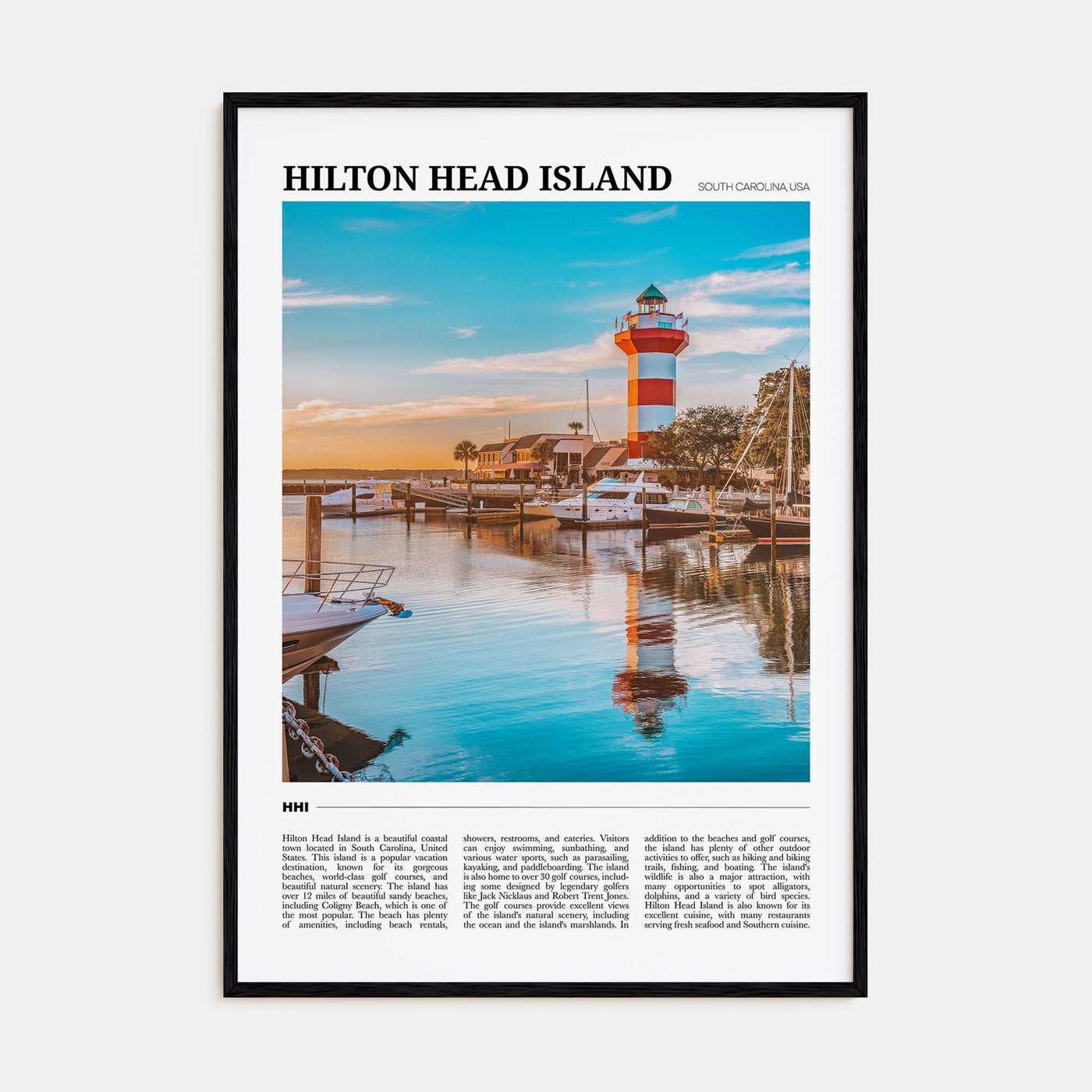 Hilton Head Island Travel Color Poster
