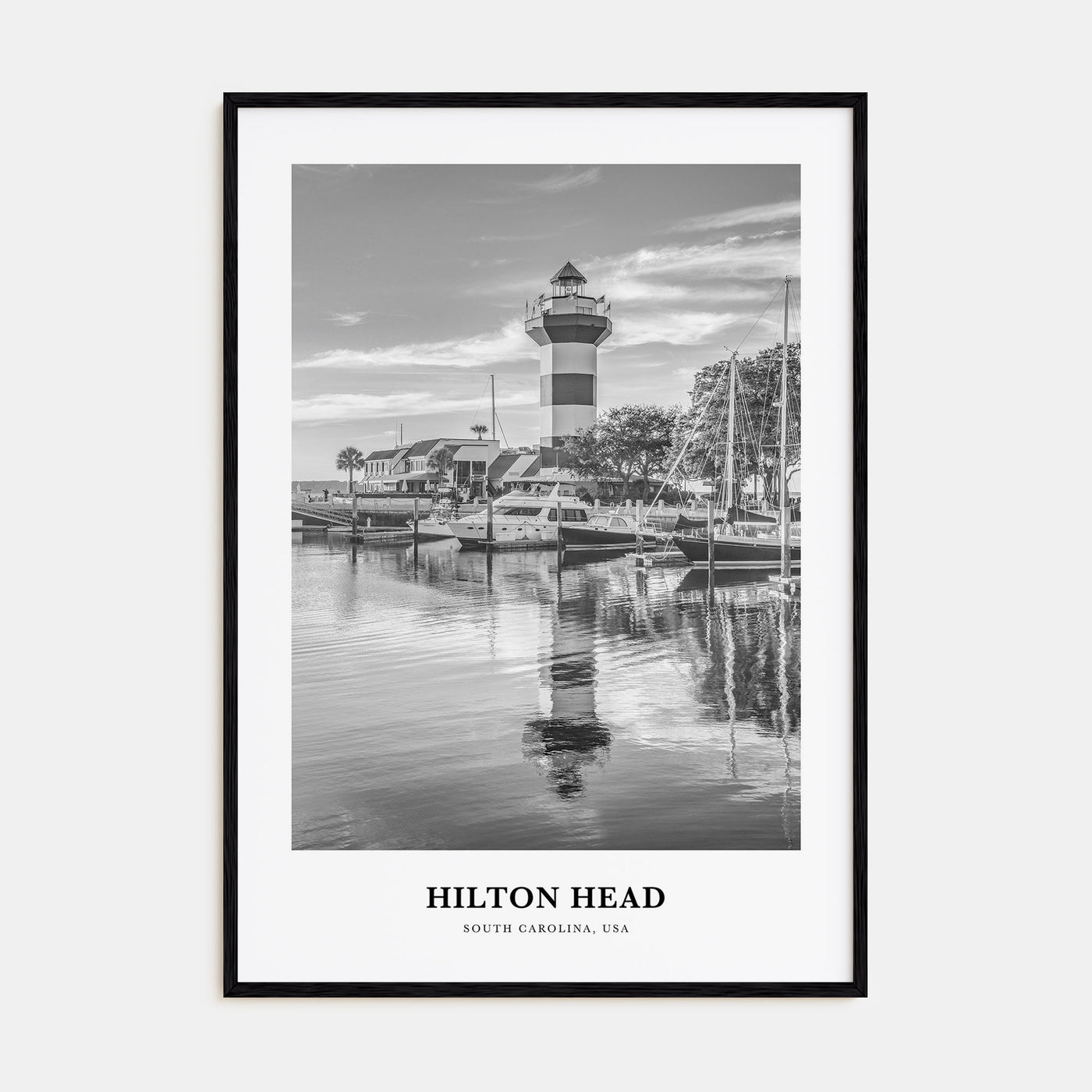 Hilton Head Portrait B&W Poster