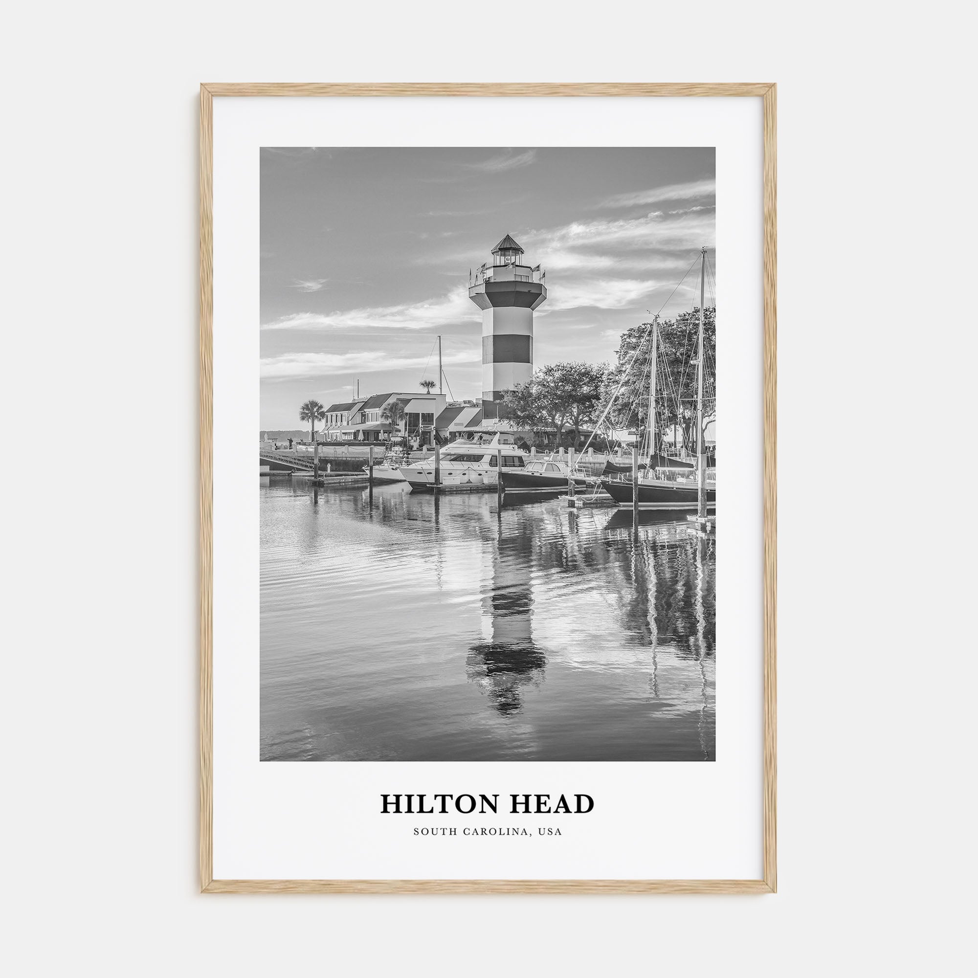 Hilton Head Portrait B&W Poster