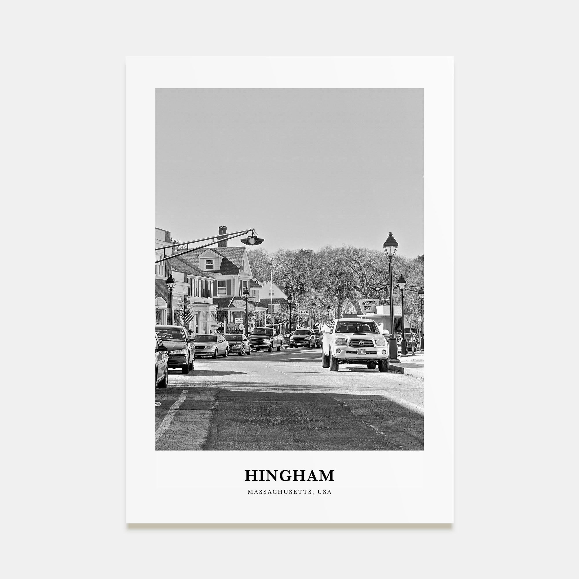 Hingham Portrait B&W Poster