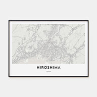 Hiroshima Map Landscape Poster