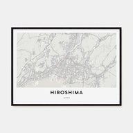 Hiroshima Map Landscape Poster