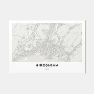 Hiroshima Map Landscape Poster