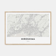 Hiroshima Map Landscape Poster