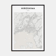 Hiroshima Map Portrait Poster