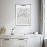 Hiroshima Map Portrait Poster