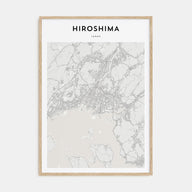 Hiroshima Map Portrait Poster