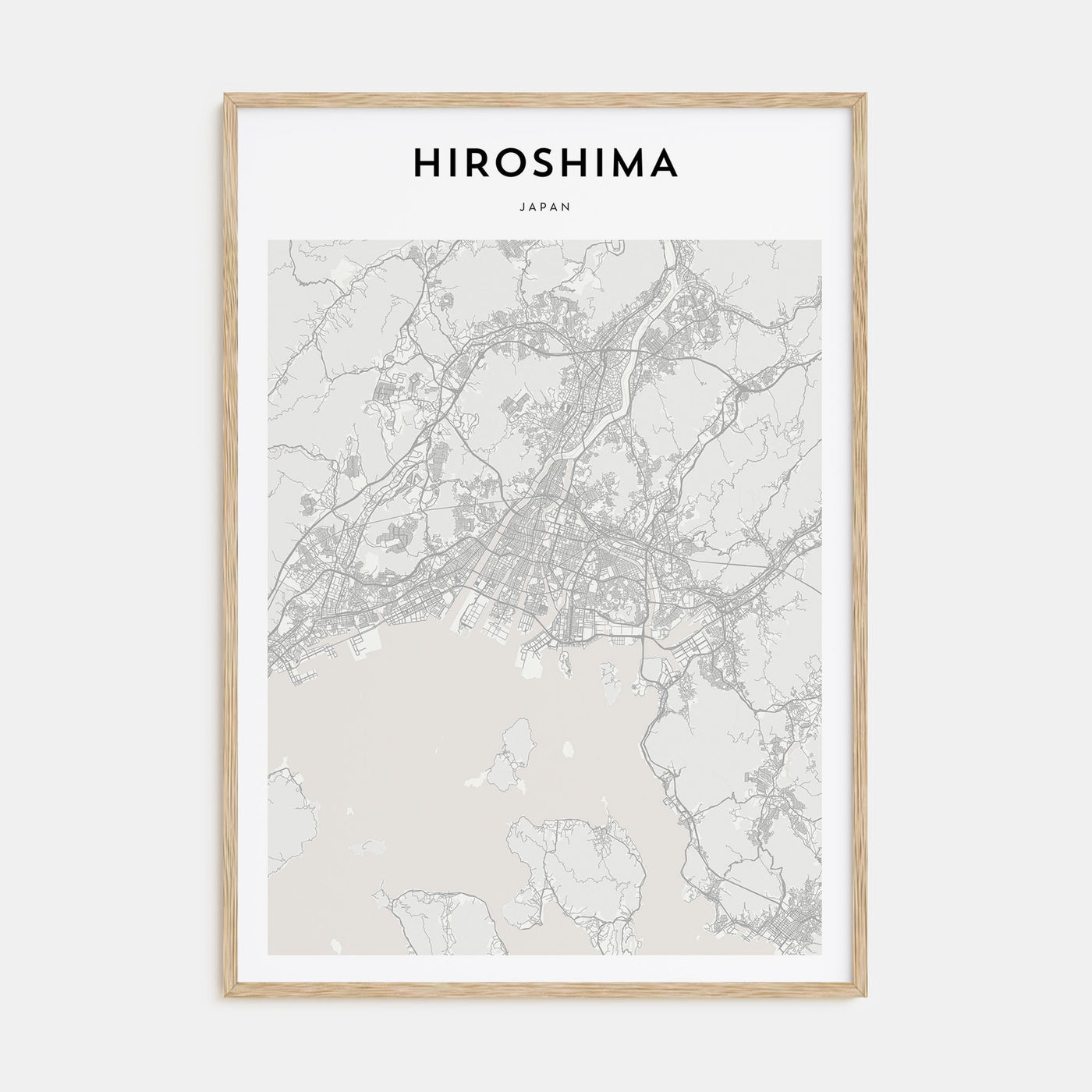 Hiroshima Map Portrait Poster