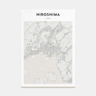 Hiroshima Map Portrait Poster
