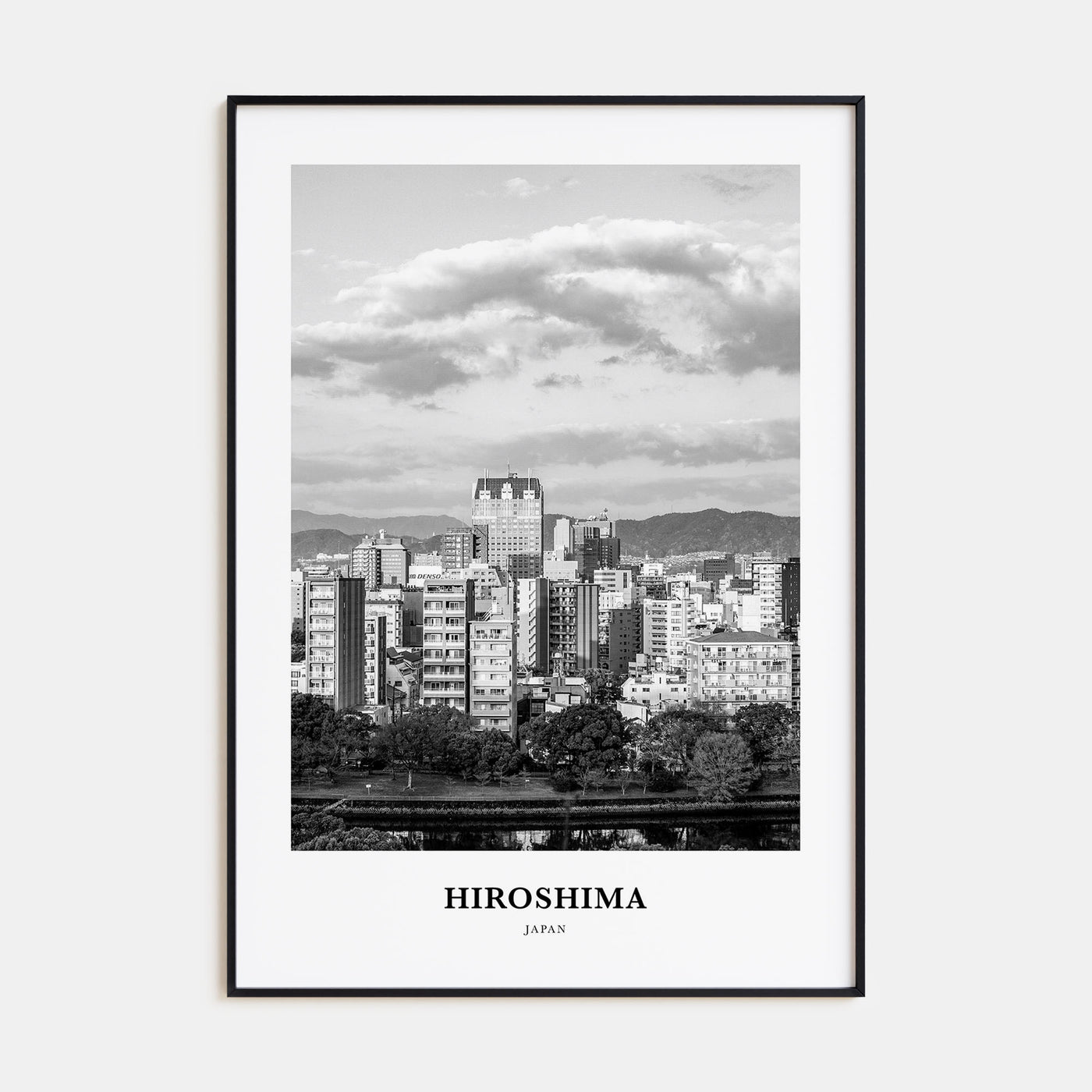 Hiroshima Portrait B&W Poster