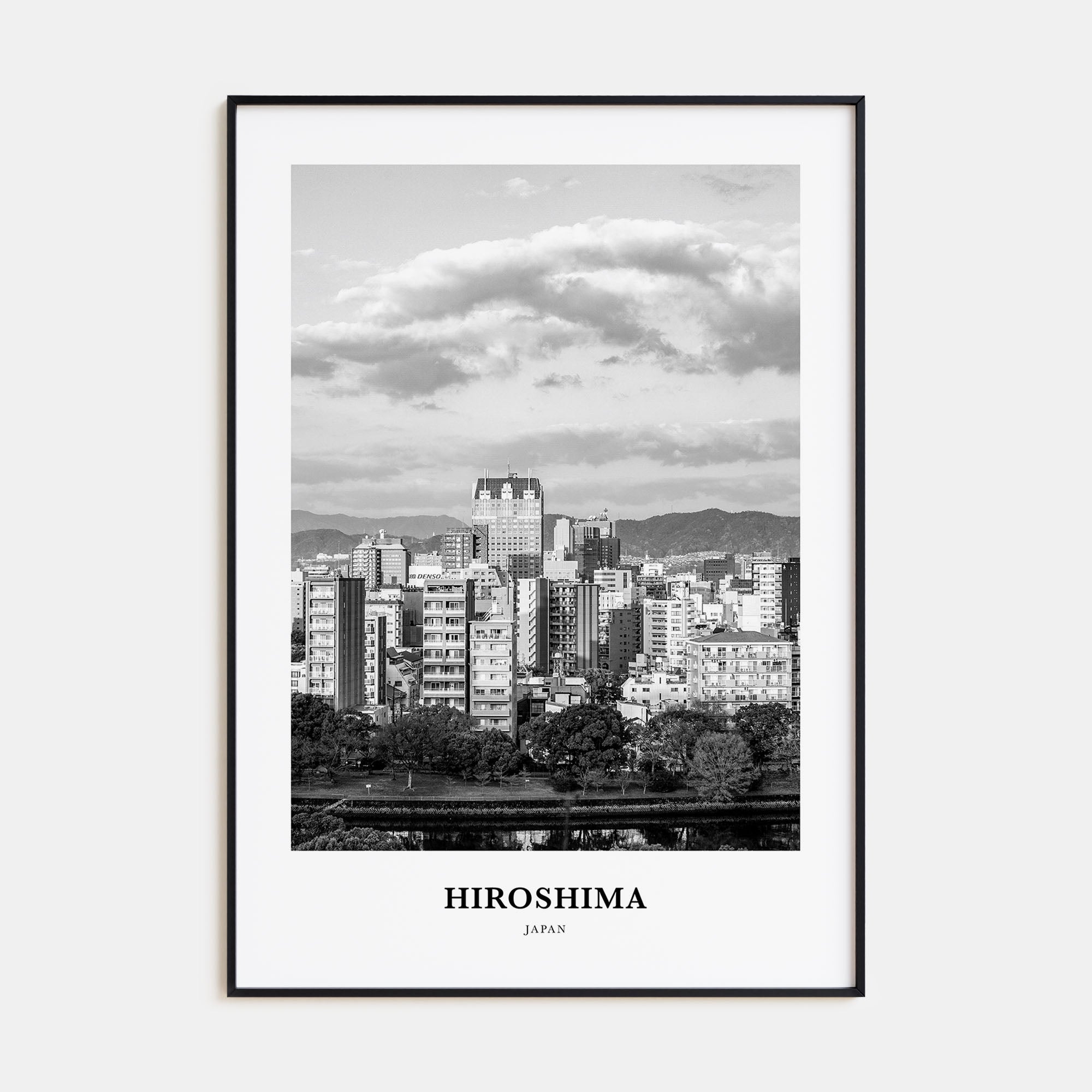 Hiroshima Portrait B&W Poster